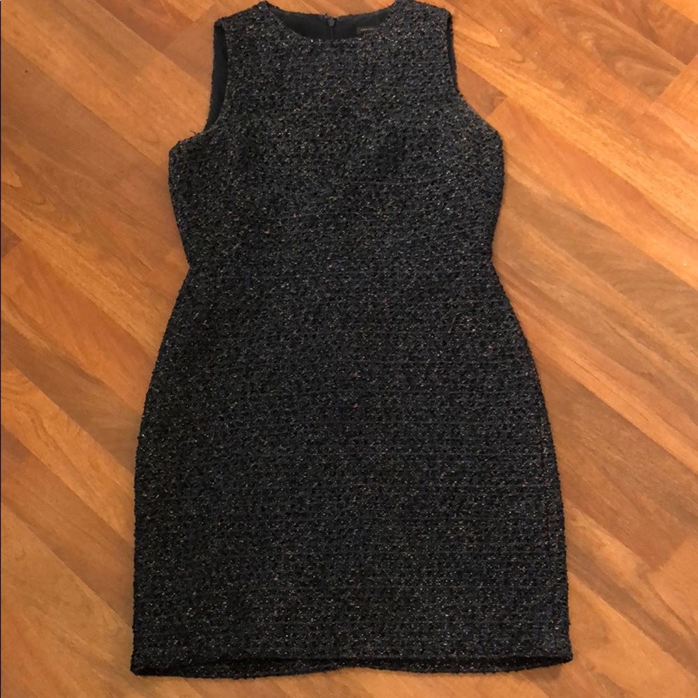 Navy Tweed Dress - Size 6
